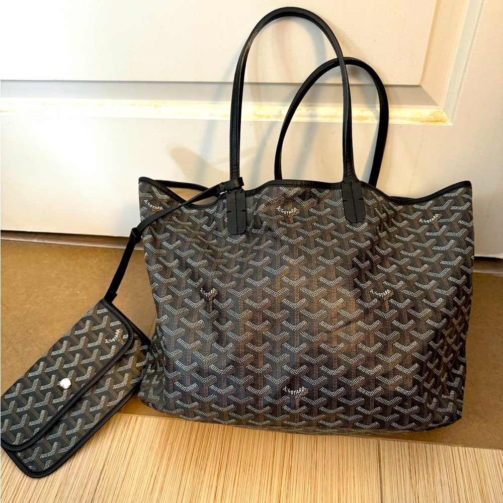 GOYARD Black Canvas Tote St. Louis